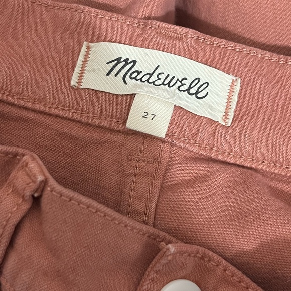 Madewell Womens Emmett 2.0 Wide-Leg Crop Pants Dried Rose Pink Size 27 - Picture 9 of 12